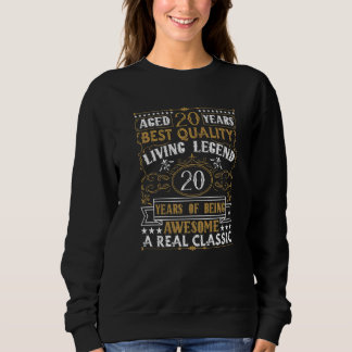 Vintage 20th Birthday Apparel Mens 20th Birthday Sweatshirt