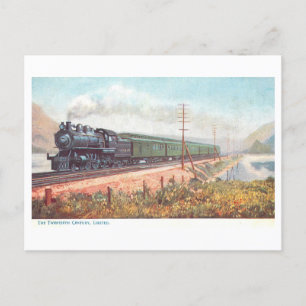Vintage 20th Century Limited Train Postcard