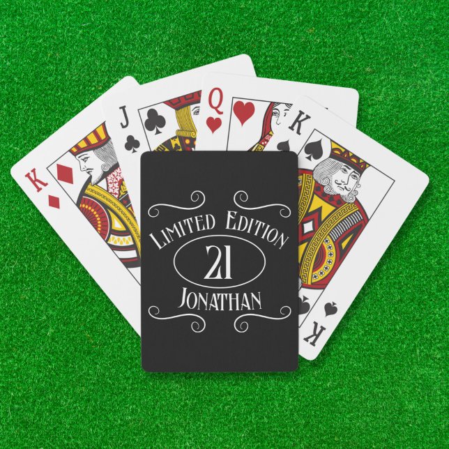 Vintage 21st Birthday For Him Limited Edition Poker Cards (Creator Uploaded)