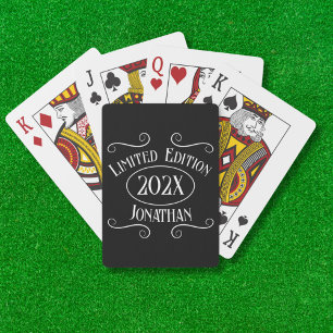 Vintage 21st Birthday Year For Him Limited Edition Poker Cards