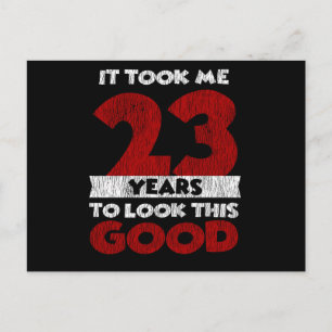 Vintage 23 Years Old Funny 23rd Birthday Gift Postcard