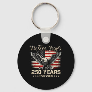 Vintage 250 Years 1776-2026 250th Funny Birthday Keychain