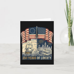 Vintage 250 Years American 1776-2026 250th Card