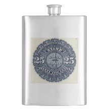 Vintage 25c Beer Revenue Stamp Premium Flask