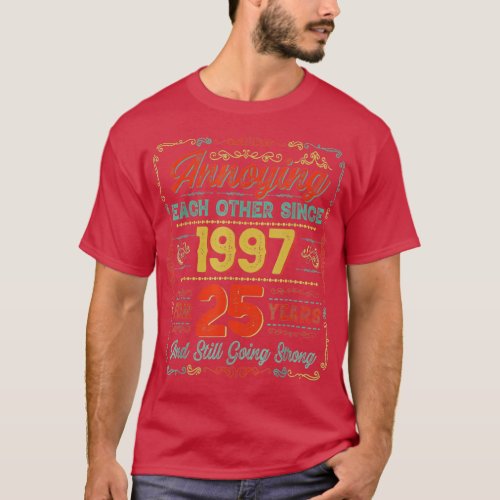 Vintage 25th Anniversary Wedding 25 Years of Marri T_Shirt