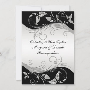 Vintage 25th Wedding Anniversary Invitation