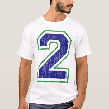 Vintage #2 (red & Blue) T-shirt by DeluxeWear at Zazzle
