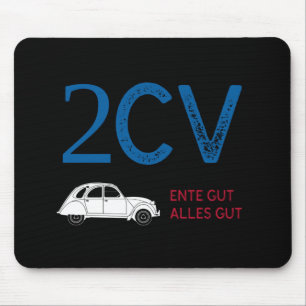 Vintage 2cv Ente France Trikolore Mouse Pad