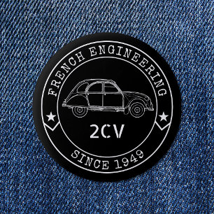 Vintage 2CV Oldtimer Badge Engineering Excellence Button