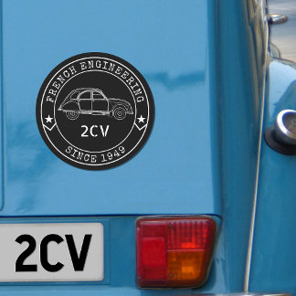 Vintage 2CV Oldtimer Badge Engineering Excellence Car Magnet