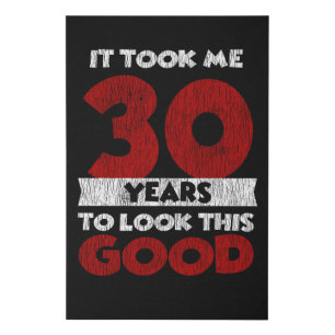 Vintage 30 Years Old Funny 30th Birthday Gift Faux Canvas Print