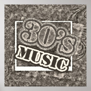 Vintage 30's Music - Poster