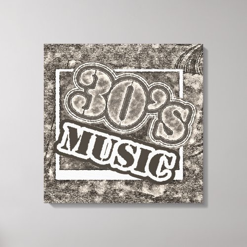 Vintage 30s Music _ Wrapped Canvas