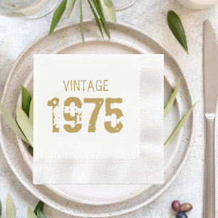 Vintage 30th 40th 50th 60th 70th 80th 90 Birthday Napkins