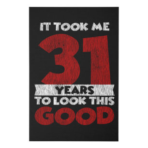 Vintage 31 Years Old Funny 31st Birthday Gift Faux Canvas Print