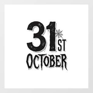 Vintage 31st October Halloween Typography Design_1 Floor Decals