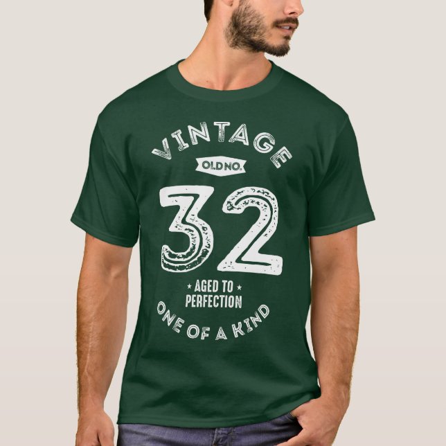 Vintage 32 Years Birthday T-Shirt (Front)