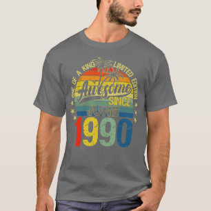 Vintage 32 Years Old June 1990 Decorations 32nd Bi T-Shirt
