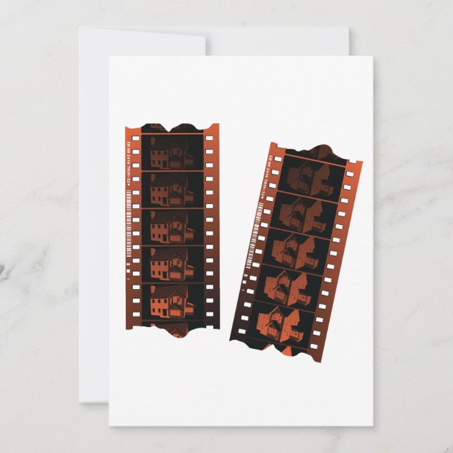 Vintage 35mm Negative Film Strip Invitation (Front)