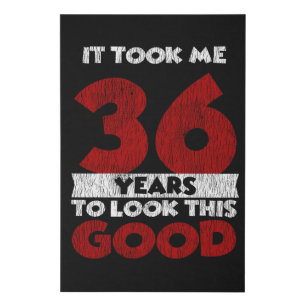 Vintage 36 Years Old Funny 36th Birthday Gift Faux Canvas Print