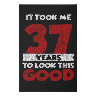 Vintage 37 Years Old Funny 37th Birthday Gift Faux Canvas Print