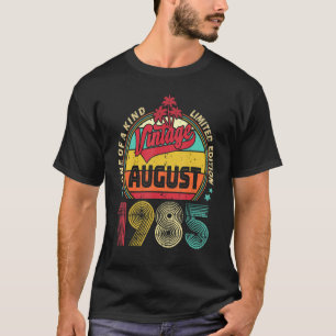 Vintage 37th Birthday Awesome Since August 1985 Ep T-Shirt