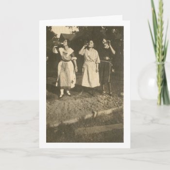 Vintage - 3 Women Chugging From Bottles  Card by AsTimeGoesBy at Zazzle