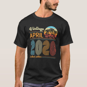Vintage 3Rd Birthday Gifts Girls Boys Born In Apri T-Shirt