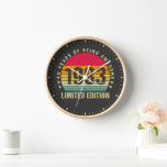 Vintage 40 Year Old 1983 Retro 40th Birthday Gifts Clock<br><div class="desc">Celebrate turning 40 because you're an antique,  an original,  and a legend. 40th birthday presents for both sexes. 1983: Born in January,  February,  March,  April,  May,  July,  August,  September,  and December. The ideal present for a man or woman reaching 40. Take it now</div>