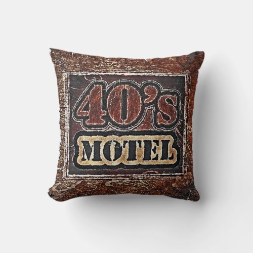 Vintage 40s Motel _ Pillow