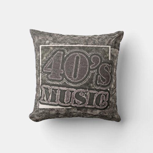 Vintage 40s Music _ Pillow