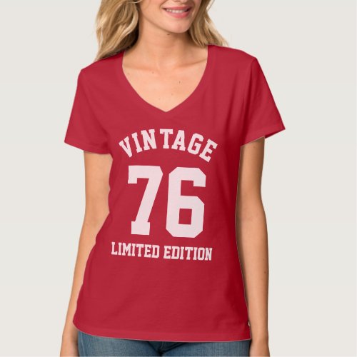 Vintage 40th Birthday 1976 Womens Jersey T_Shirt