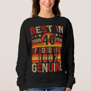 Vintage 40th Birthday Apparel  Womens Mens 40th Bi Sweatshirt