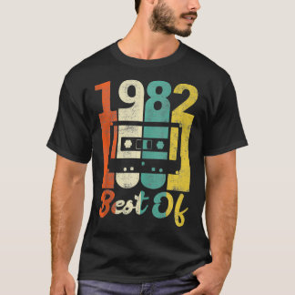 Vintage 40th Birthday Cassette 1982 Retro Best Of  T-Shirt