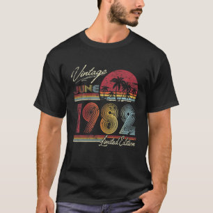Vintage 40Th Birthday June 1982 40 Years Old T-Shirt