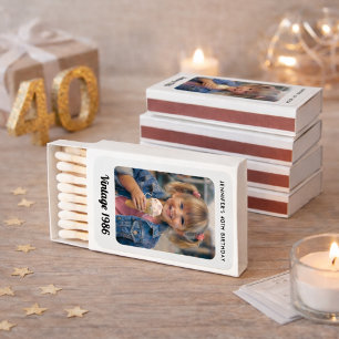 Vintage 40th Birthday Photo Matchbox Matchboxes