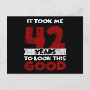 Vintage 42 Years Old Funny 42nd Birthday Gift Postcard