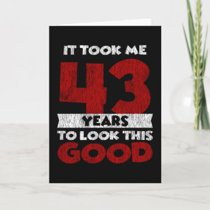 Vintage 43 Years Old Funny 43rd Birthday Gift Card