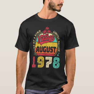 Vintage 44th Birthday Awesome Since August 1978 Ep T-Shirt