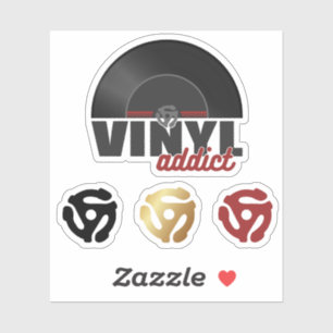 Vintage 45 RPM Vinyl Record Sticker – Retro Music