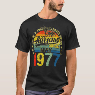 Vintage 45 Years Old May 1977 Decorations 45th Bir T-Shirt