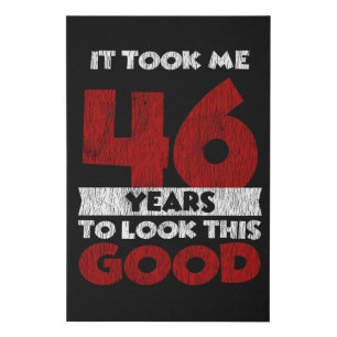 Vintage 46 Years Old Funny 46th Birthday Gift Faux Canvas Print