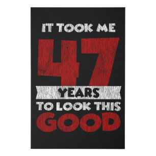 Vintage 47 Years Old Funny 47th Birthday Gift Faux Canvas Print