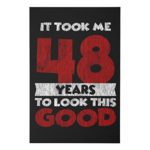 Vintage 48 Years Old Funny 48th Birthday Gift Faux Canvas Print