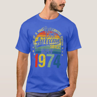 Vintage 48 Years Old May 1974 Decorations 48th Bir T-Shirt