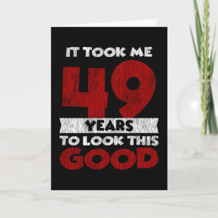 Vintage 49 Years Old Funny 49th Birthday Gift Card