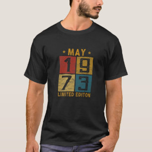 Vintage 49Th Birthday May 1973 Born In 1973 49 Yrs T-Shirt