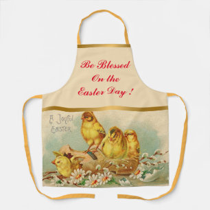 Vintage 4 Chickens Easter Holiday Apron