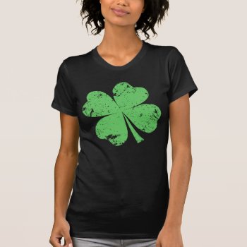 'vintage' 4-leaf Clover T-shirt by NSKINY at Zazzle