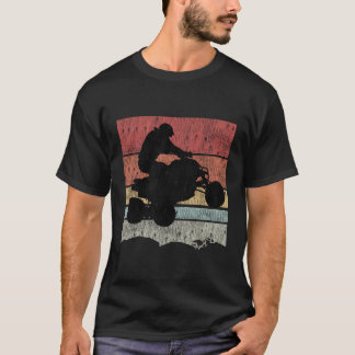 Vintage 4 Wheeling Retro Flying Atv Quad Rider T-Shirt